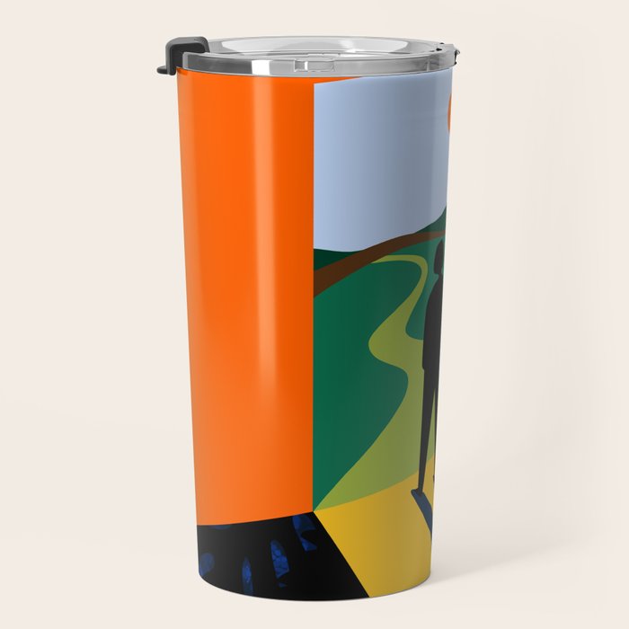 The Path Ahead, Abstract Concept Positivity Growth Mindset People, Eclectic Inspire Bohemian Contemporary Modern Pop Art Travel Mug Gallery Image 3