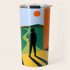 The Path Ahead, Abstract Concept Positivity Growth Mindset People, Eclectic Inspire Bohemian Contemporary Modern Pop Art Travel Mug Gallery Image 1