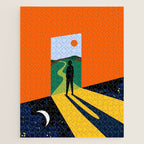 The Path Ahead, Abstract Concept Positivity Growth Mindset People, Eclectic Inspire Bohemian Contemporary Modern Pop Art Jigsaw Puzzle Gallery Image 1