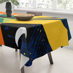 The Path Ahead, Abstract Concept Positivity Growth Mindset People, Eclectic Inspire Bohemian Contemporary Modern Pop Art Tablecloth Gallery Image 3