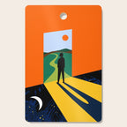 The Path Ahead, Abstract Concept Positivity Growth Mindset People, Eclectic Inspire Bohemian Contemporary Modern Pop Art Cutting Board Gallery Image 1