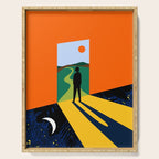 The Path Ahead, Abstract Concept Positivity Growth Mindset People, Eclectic Inspire Bohemian Contemporary Modern Pop Art Serving Tray Gallery Image 1