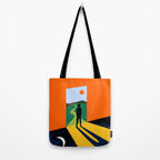 The Path Ahead, Abstract Concept Positivity Growth Mindset People, Eclectic Inspire Bohemian Contemporary Modern Pop Art Tote Bag Gallery Image 2