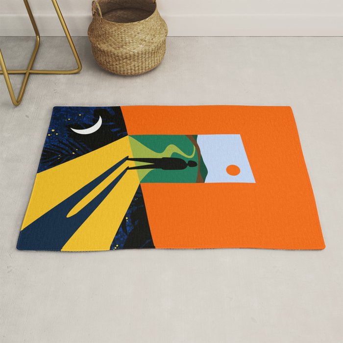 The Path Ahead, Abstract Concept Positivity Growth Mindset People, Eclectic Inspire Bohemian Contemporary Modern Pop Art Rug Gallery Image 1