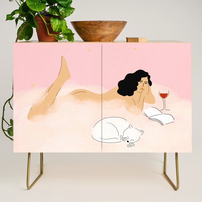 Clouds, Wine and Cat Credenza Gallery Image 1