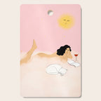 Clouds, Wine and Cat Cutting Board Gallery Image 1