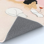 Clouds, Wine and Cat Rug Gallery Image 4
