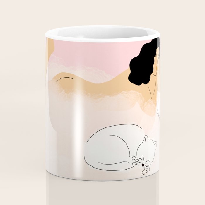 Clouds, Wine and Cat Coffee Mug Gallery Image 4