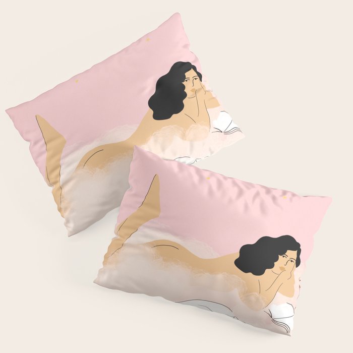 Clouds, Wine and Cat Pillow Sham Gallery Image 1