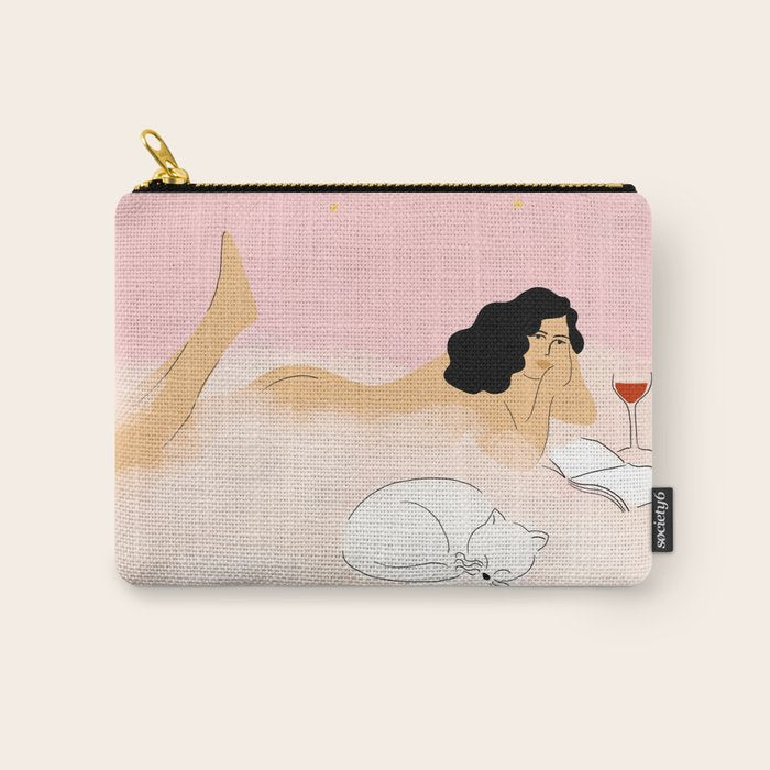 Clouds, Wine and Cat Carry All Pouch Gallery Image 1