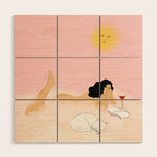Clouds, Wine and Cat Wood Wall Art Gallery Image 1