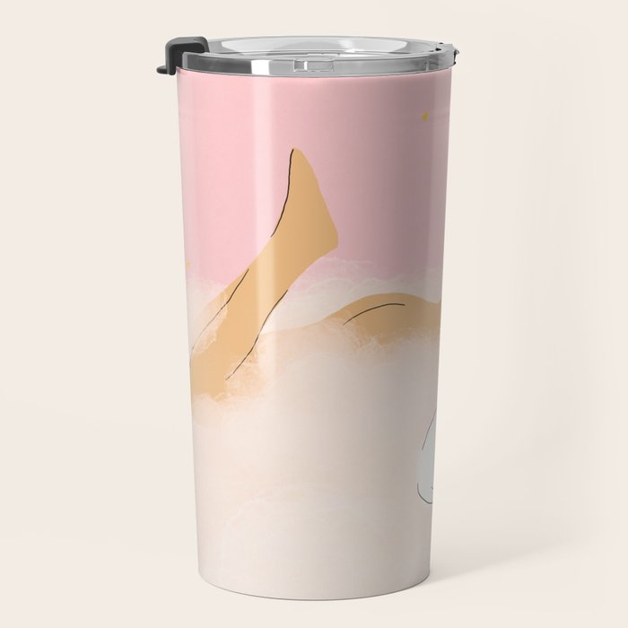 Clouds, Wine and Cat Travel Mug Gallery Image 3