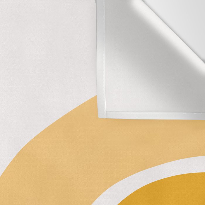 Abstract Shapes 37 in Mustard Yellow and Pale Pink Wall Tapestry Gallery Image 3