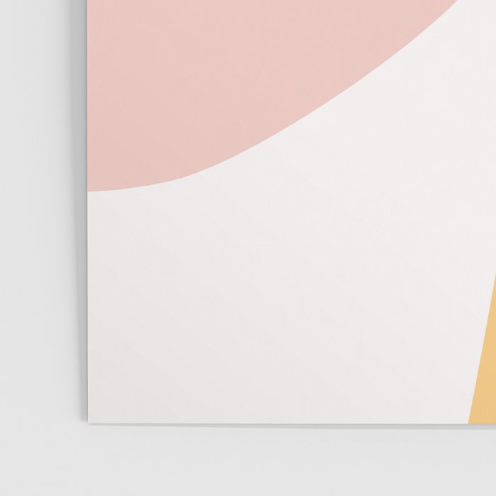 Abstract Shapes 37 in Mustard Yellow and Pale Pink Poster Gallery Image 3