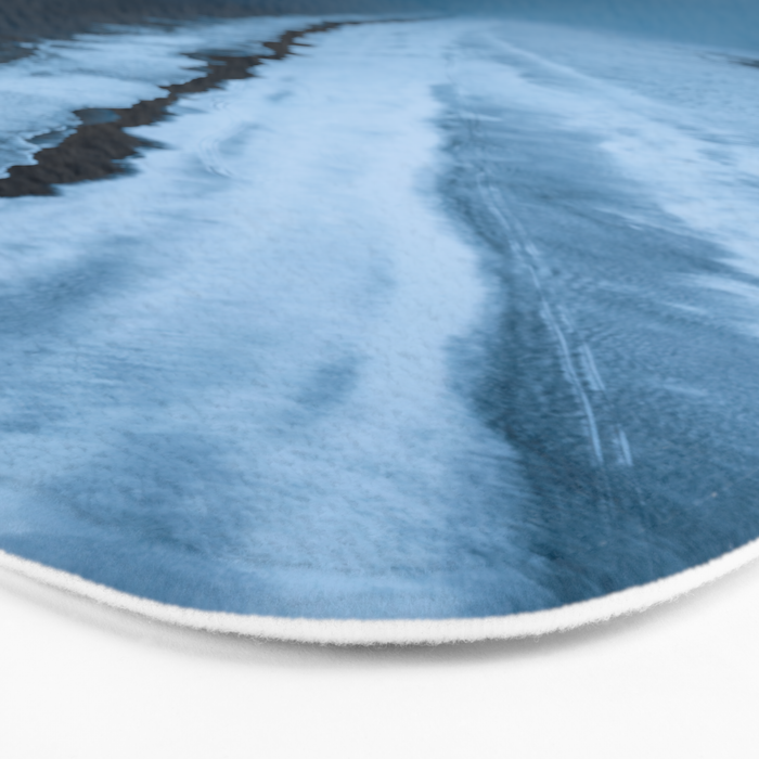 Black Sand Beach with snow in Iceland during a storm â Moody Landscape Photography Bath Mat Gallery Image 3