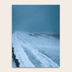Black Sand Beach with snow in Iceland during a storm â Moody Landscape Photography Notebook Gallery Image 4