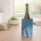 Black Sand Beach with snow in Iceland during a storm â Moody Landscape Photography Wine Chiller Gallery Image 4