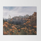 Zion Canyon through the Flora Throw Blanket Gallery Image 2