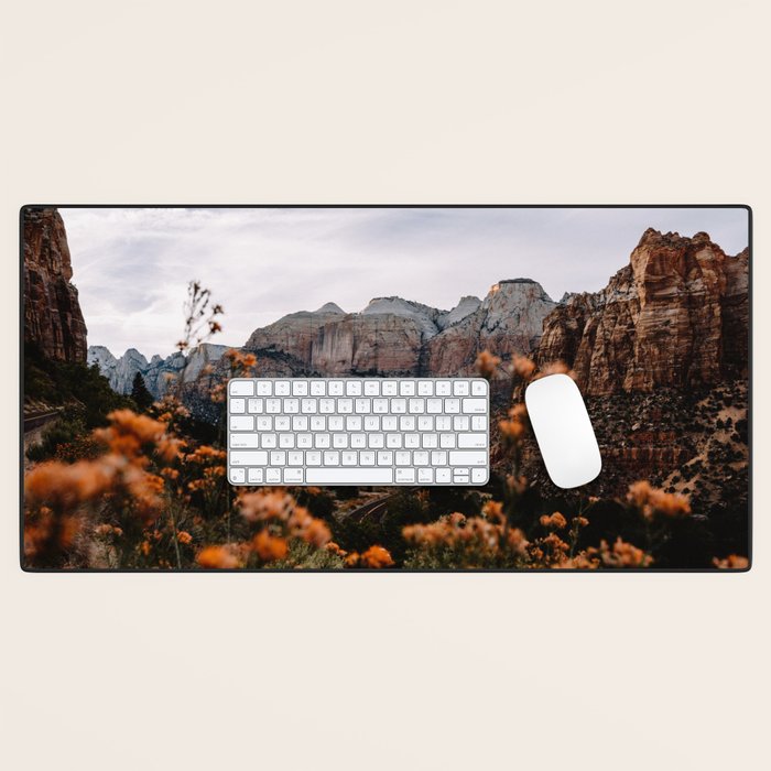 Zion Canyon through the Flora Desk Mat Gallery Image 1