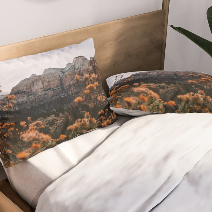 Zion Canyon through the Flora Pillow Sham Gallery Image 2