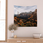 Zion Canyon through the Flora Wall Tapestry Gallery Image 2