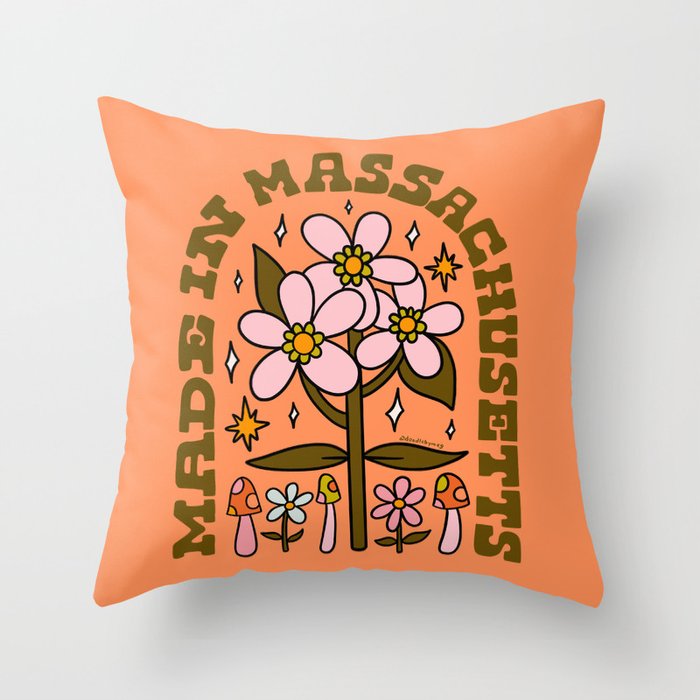Made In Massachusetts Throw Pillow Gallery Image 1