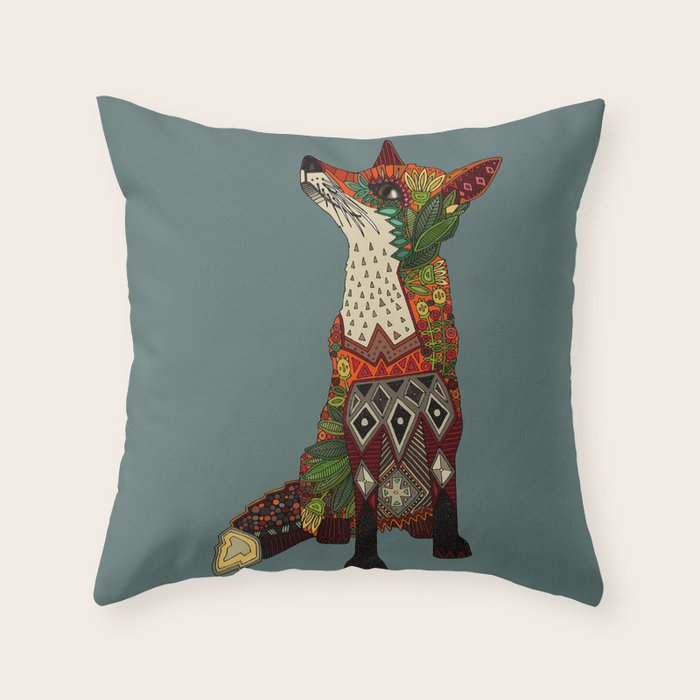 fox love Throw Pillow Gallery Image 6