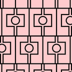 Mid Century Modern Rektangel Geometric Light Pink and Black Pattern Coffee Mug Gallery Image 2