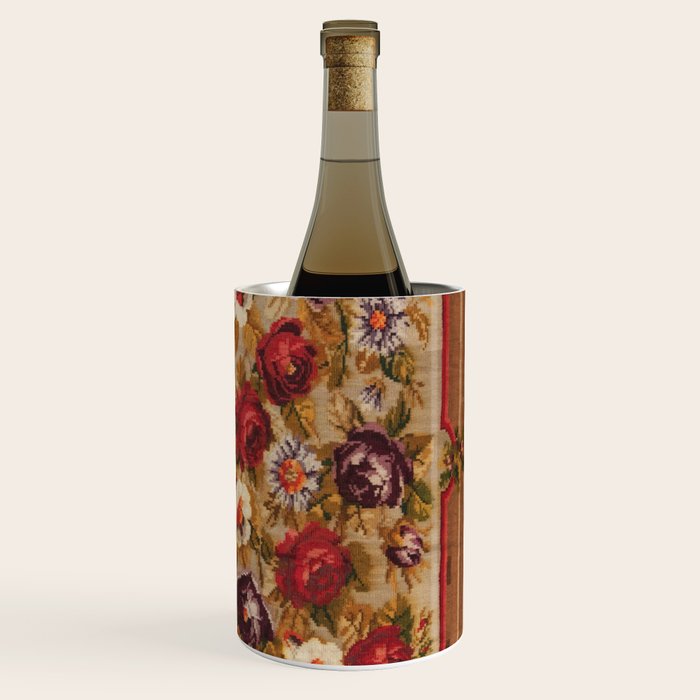 Antique Russian Bessarabian Floral Rug Print Wine Chiller Gallery Image 3