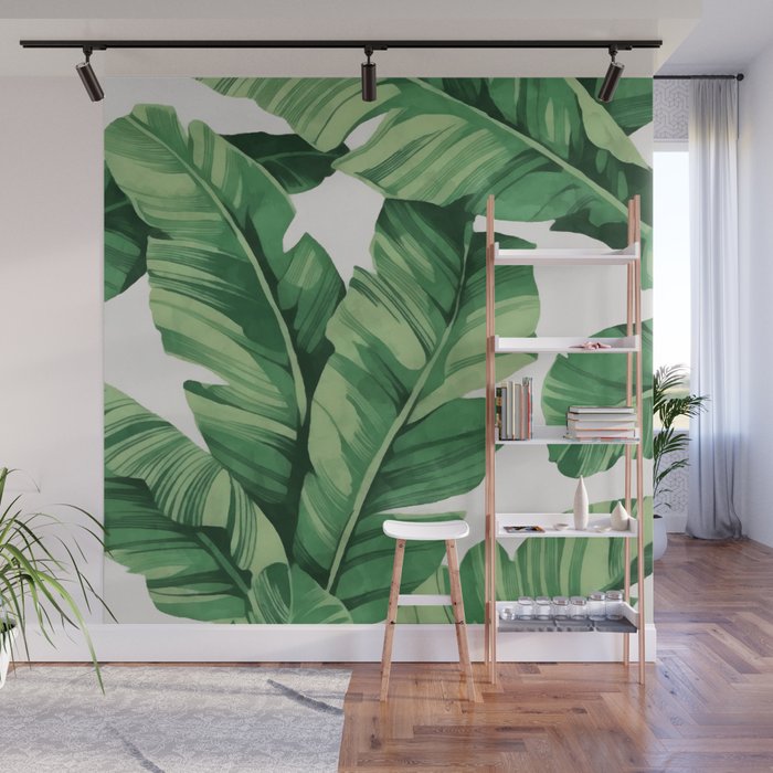 Tropical banana leaves Wall Mural Gallery Image 1