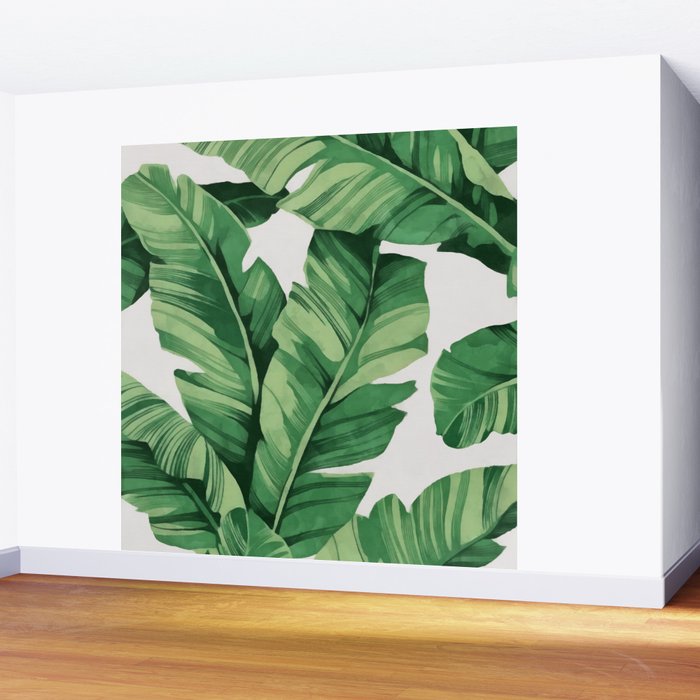 Tropical banana leaves Wall Mural Gallery Image 2