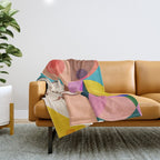 Girl with Cute Puppy Throw Blanket Gallery Image 1