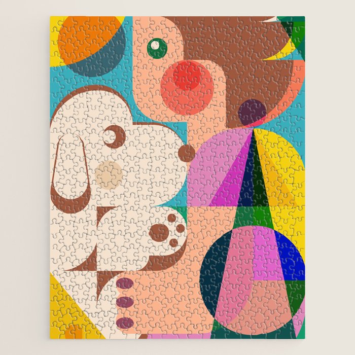 Girl with Cute Puppy Jigsaw Puzzle Gallery Image 1