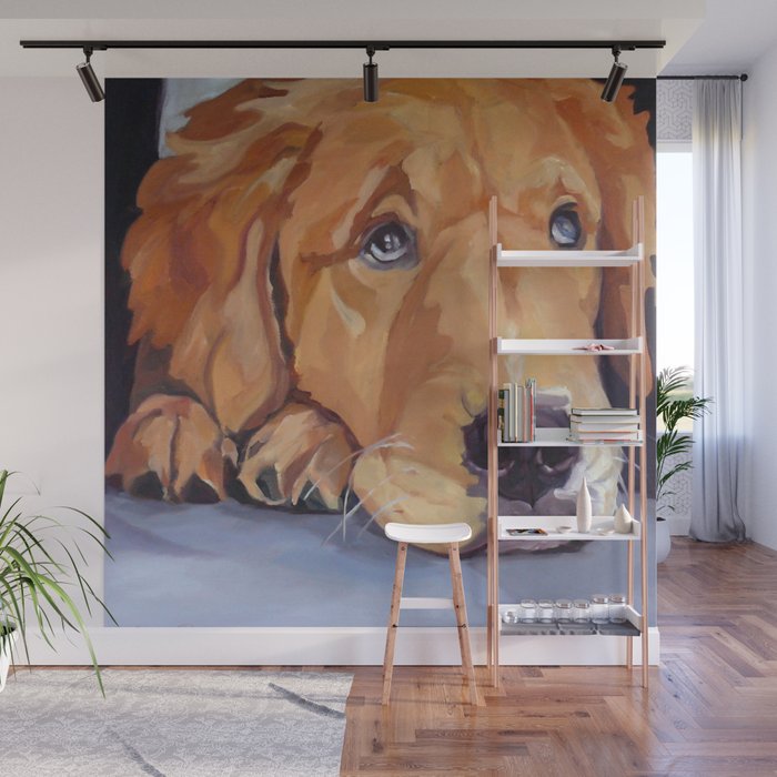 Golden Retriever Dog Portrait Wall Mural Gallery Image 1