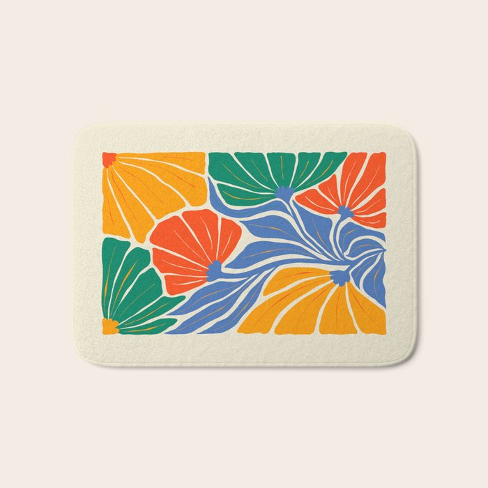 Starlight Summer: Matisse Foliage | Flower Market 002 Bath Mat Gallery Image 1