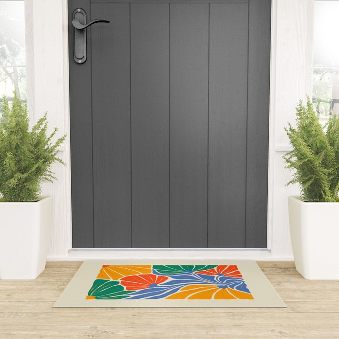 Starlight Summer: Matisse Foliage | Flower Market 002 Welcome Mat Gallery Image 3
