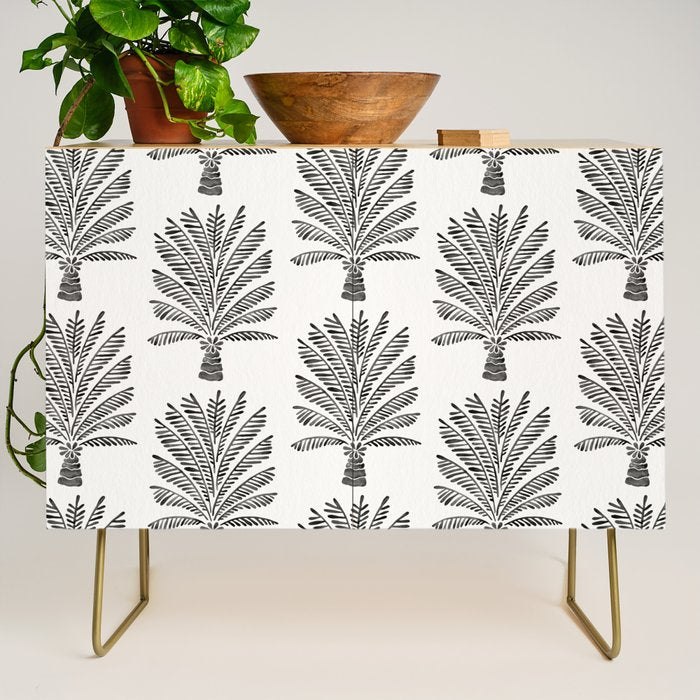 Palm Tree - Black Credenza Gallery Image 1