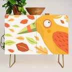 Autumn bird and leaves Credenza Gallery Image 1