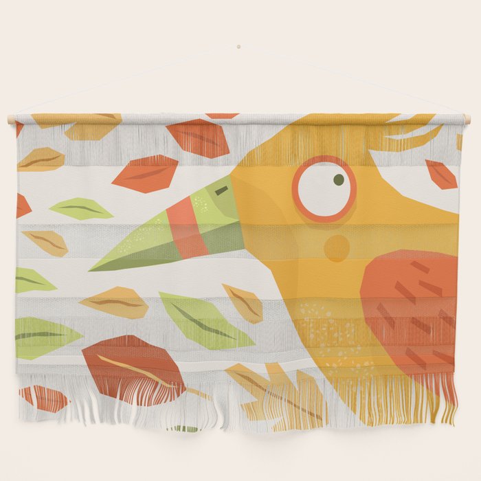 Autumn bird and leaves Wall Hanging Gallery Image 1