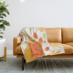 Autumn bird and leaves Throw Blanket Gallery Image 1