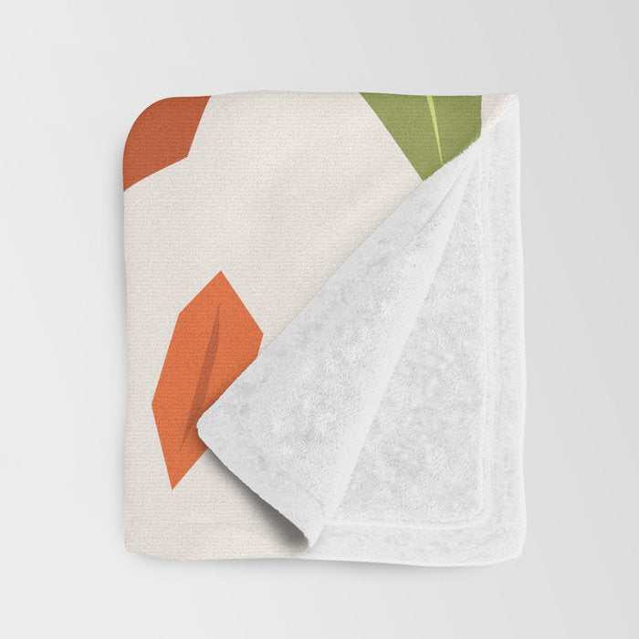 Autumn bird and leaves Throw Blanket Gallery Image 3