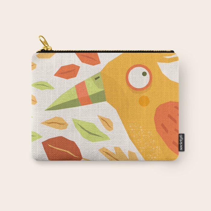 Autumn bird and leaves Carry All Pouch Gallery Image 1