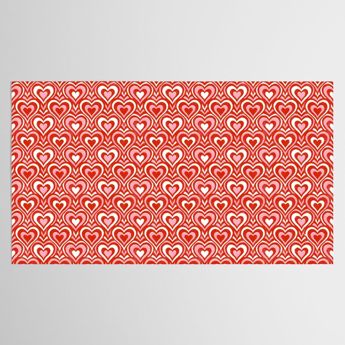 Sweethearts - red, pink, and white  Tablecloth Gallery Image 2