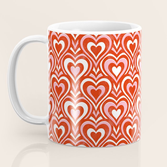 Sweethearts - red, pink, and white  Coffee Mug Gallery Image 3