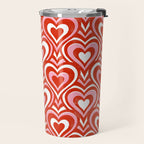 Sweethearts - red, pink, and white  Travel Mug Gallery Image 2