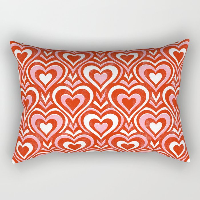 Sweethearts - red, pink, and white  Rectangular Pillow Gallery Image 1