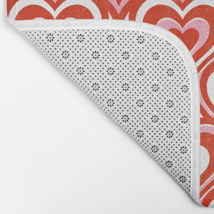 Sweethearts - red, pink, and white  Bath Mat Gallery Image 2