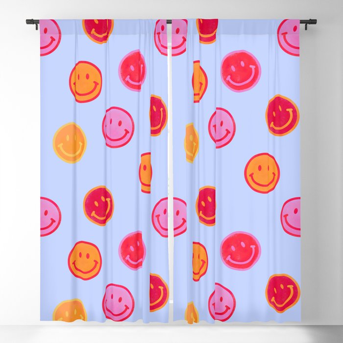 Smiling faces pattern no2 Window Curtain Gallery Image 5