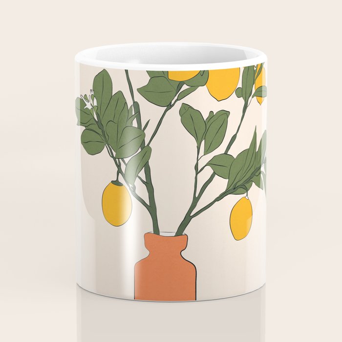 Ripe Lemon Plant Coffee Mug Gallery Image 4