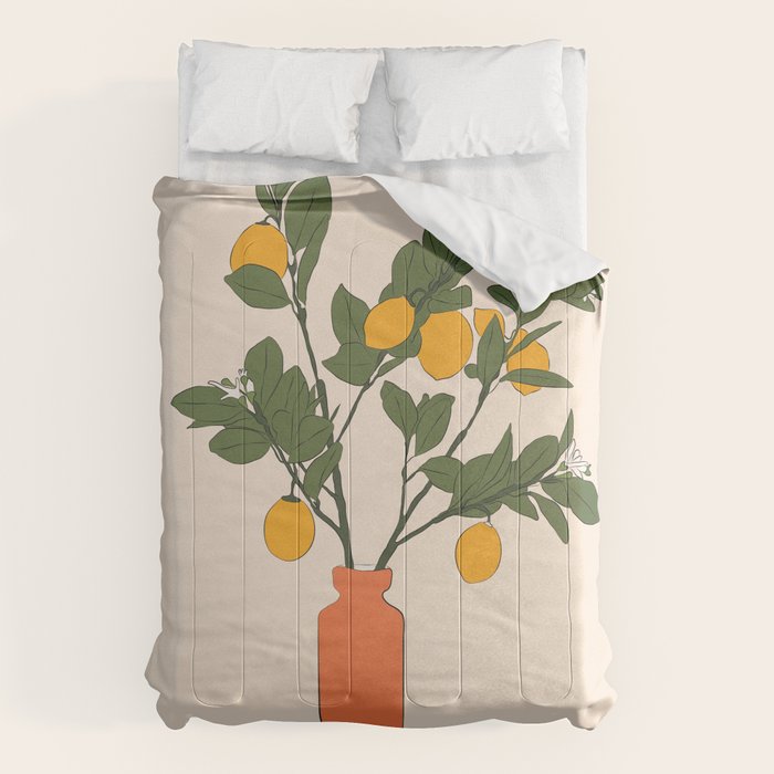 Ripe Lemon Plant Comforter Gallery Image 1